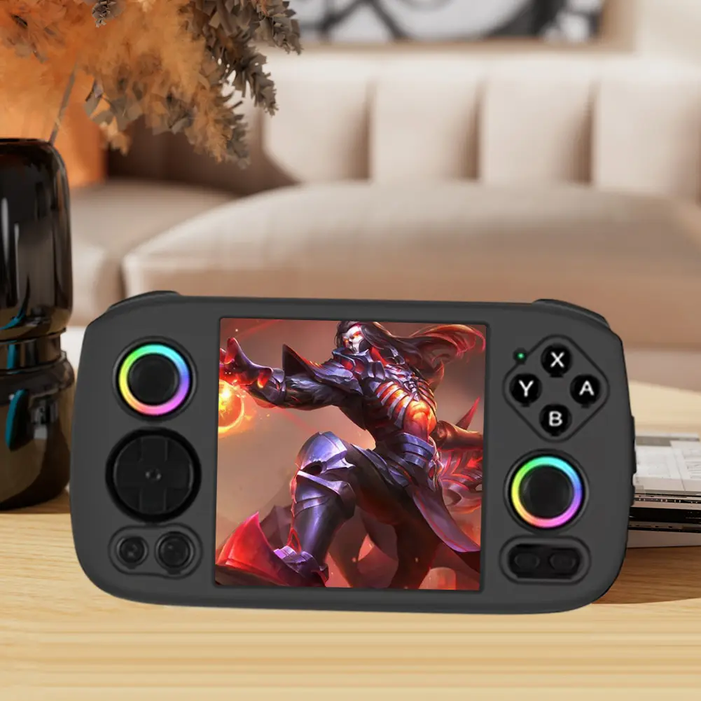 Silicone Case Shockproof Protector Shell Sleeve Anti-Scratch Soft Skin Cover Case with Lanyard for ANBERNIC RG Cube Game Console