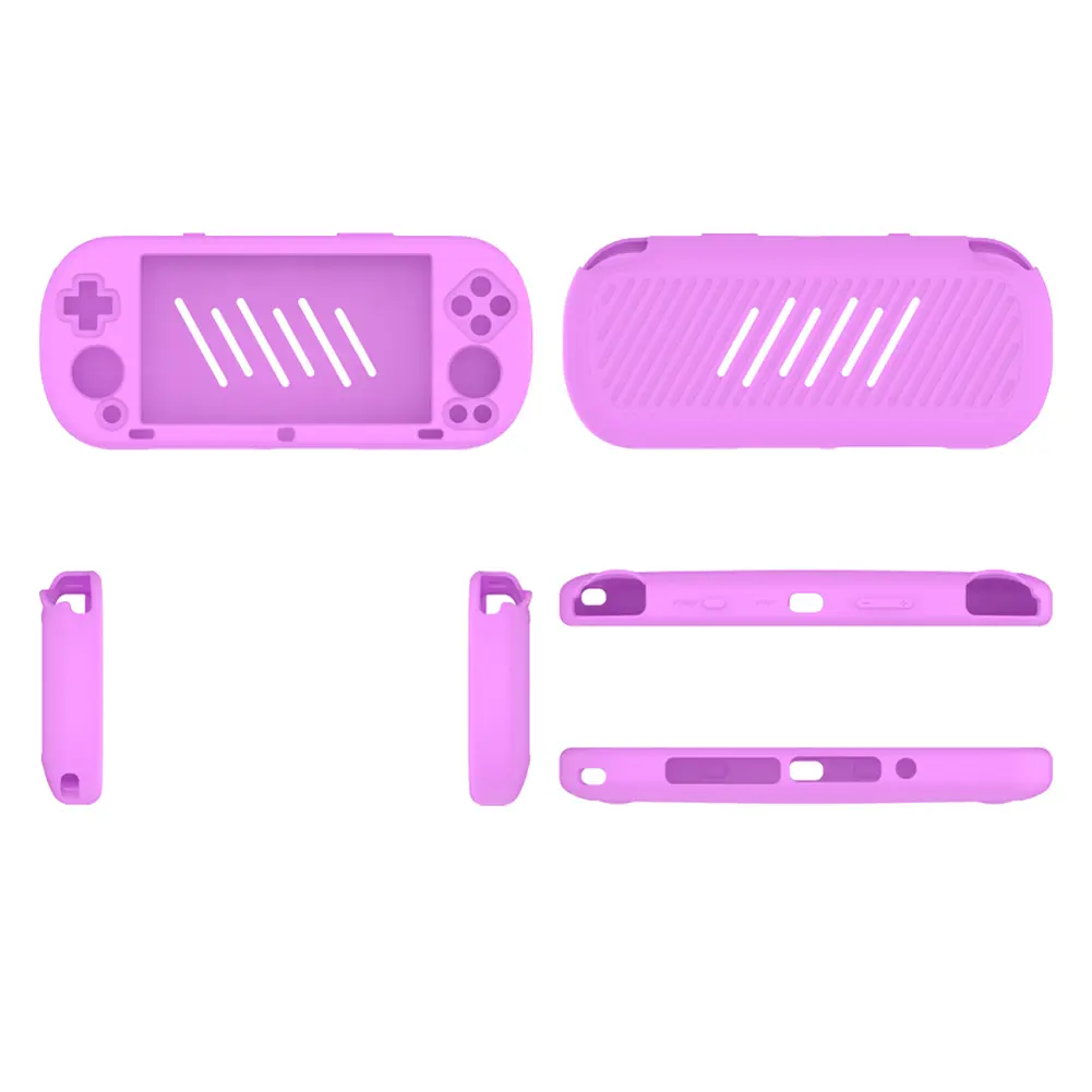 Silicone Protective Case for Trimui Smart Pro Game Console Anti-Scratch Shockproof Non-Slip Cover with Wrist Strap