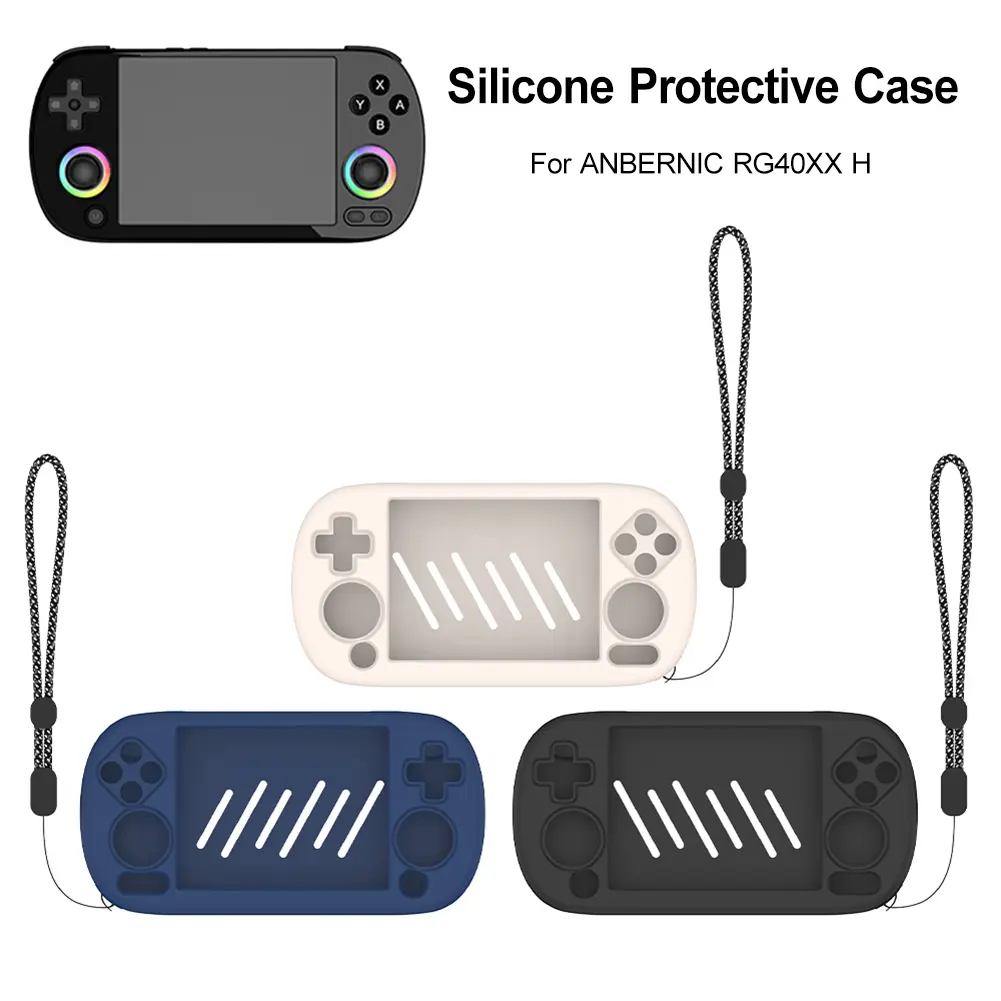 Silicone Case Protective Cover Shockproof Protector Shell Sleeve Anti-Scratch Protector Cover for ANBERNIC RG40XX H Game Console