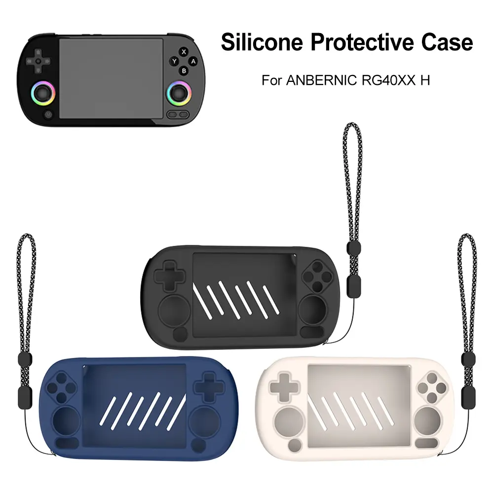 Silicone Case Protective Cover Shockproof Protector Shell Sleeve Anti-Scratch Protector Cover for ANBERNIC RG40XX H Game Console