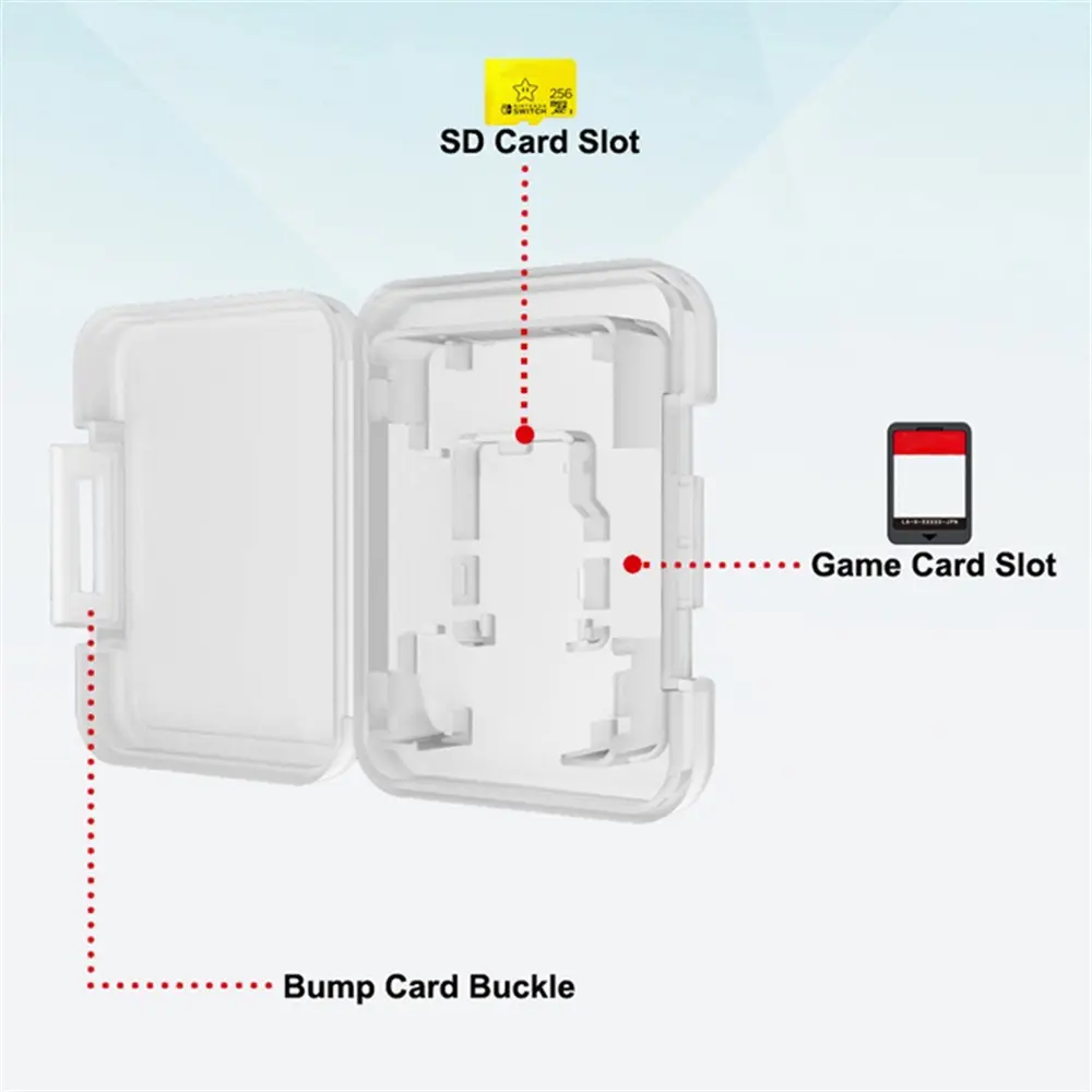 For Switch Lite OLED Game Card Storage Box Slim Travel Case for Mini Slim Nintendo Switch Game Cartridges Memory TF SD Card