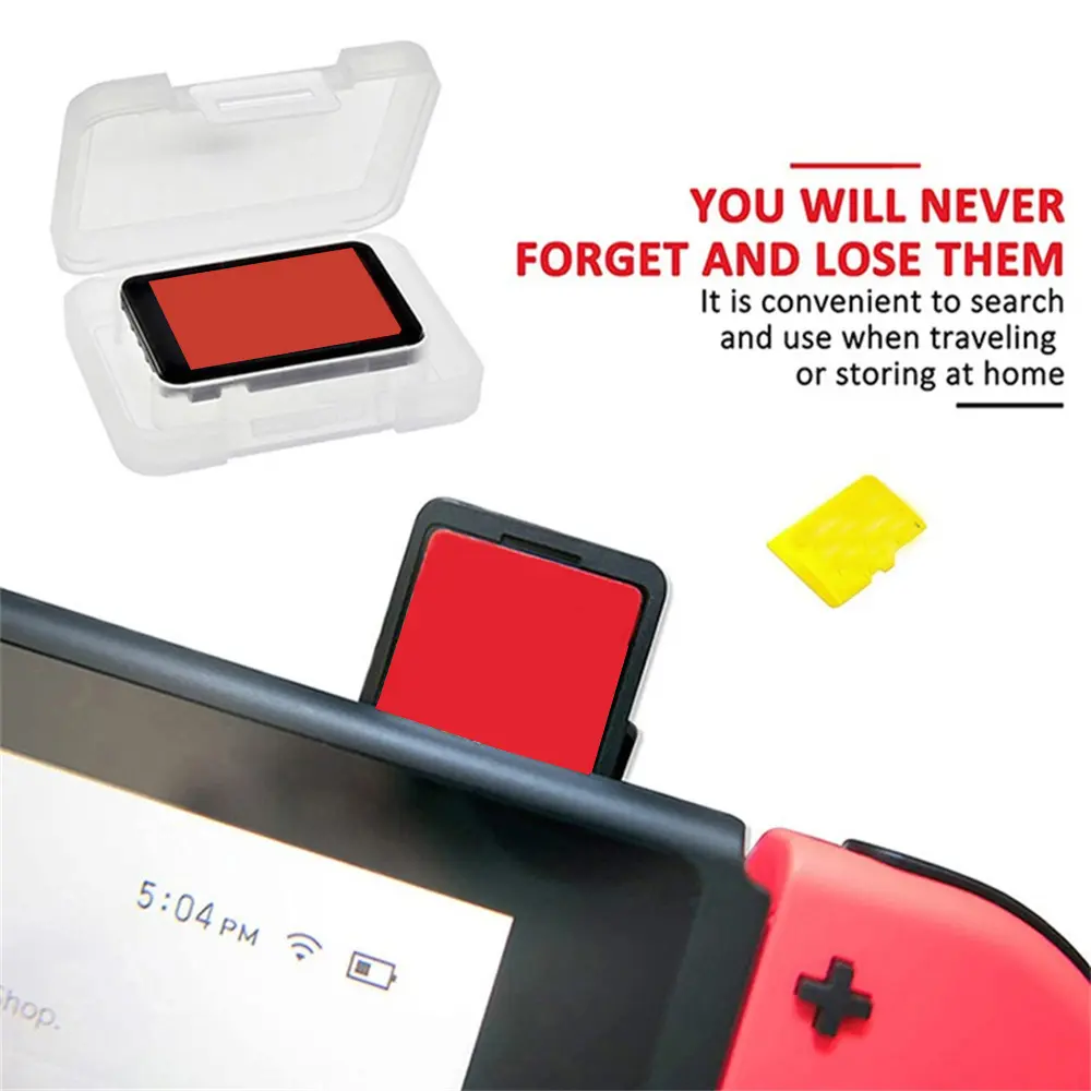 For Switch Lite OLED Game Card Storage Box Slim Travel Case for Mini Slim Nintendo Switch Game Cartridges Memory TF SD Card