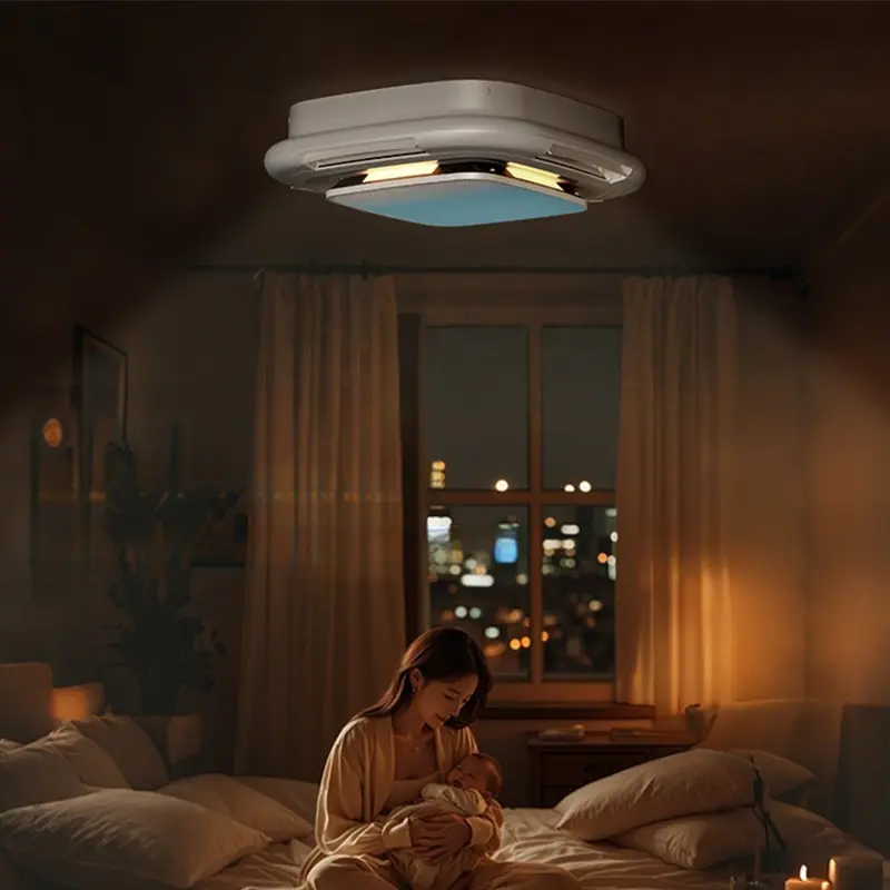 Artpad Leafless Ceiling Fan With Light Bladeless Fan Light Full Spectrum Eye Care Bedroom Ceiling Light Invisible Dining