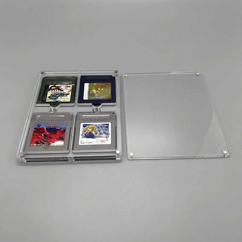 High Transparency Acrylic Magnetic Suction Cover Games Storage Box Hard Shell Cartridge Case for GameBoy GB GBC