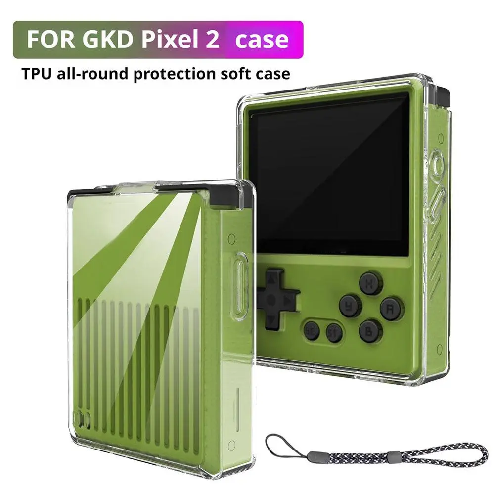 For GKD Pixle 2 TPU Palm Case Protective Case Tpu Material High Transparency Game Console Protective Case