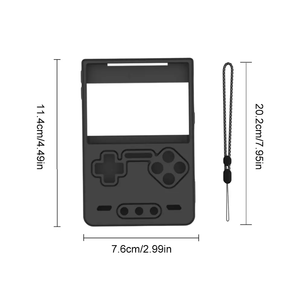 Silicone Protector Shell Sleeve Anti-Scratch Soft Skin Cover Case with Lanyard Protector Cover for Trimui Brick Game Accessories