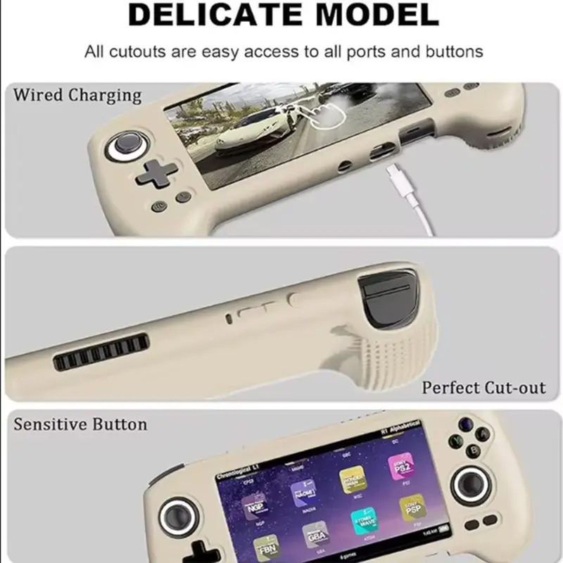 RG556 Case Cover for Anbernic RG556 Retro Handheld Game Console Silicone Protective Cover Anti-Scratch Protector Accessories