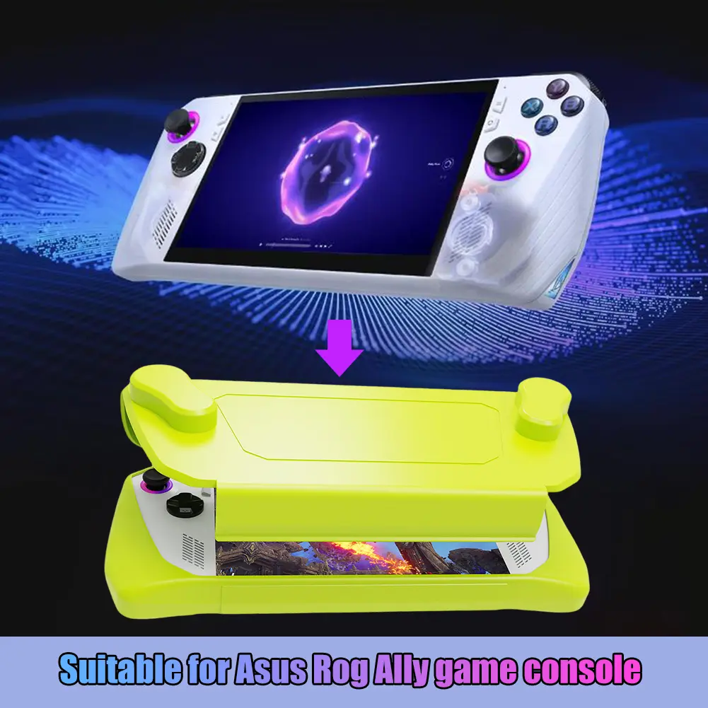 Console Protector Case Shockproof TPU Shell Sleeve Protector Cover Anti-Scratch Back With Bracket for ASUS ROG Ally Game Console
