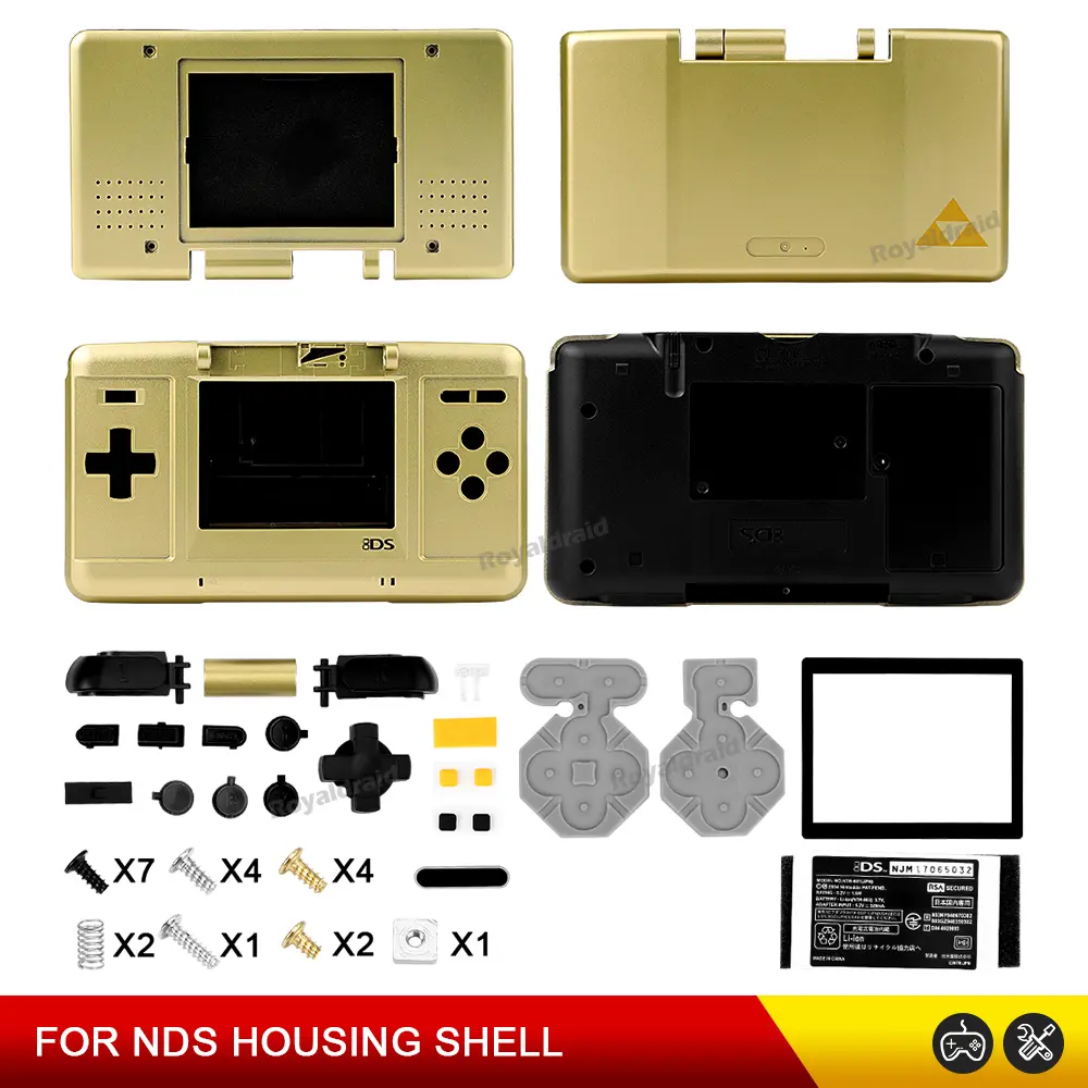NEW GOLD DIY Full Set Replacement Housing Shell For NDS Nintend DS Game Console Cover Anti Fall Case Shell For NDS Game Console