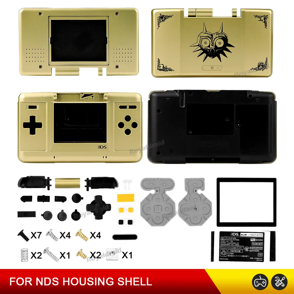 NEW GOLD DIY Full Set Replacement Housing Shell For NDS Nintend DS Game Console Cover Anti Fall Case Shell For NDS Game Console