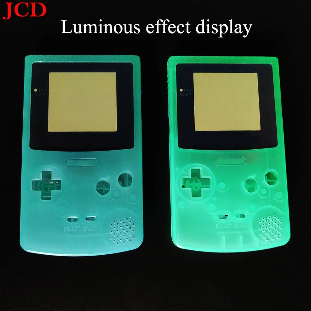 JCD New Luminous color For GBC Limited Edition Shell Replacement For Gameboy Color game console full housing for GBC scewdriver