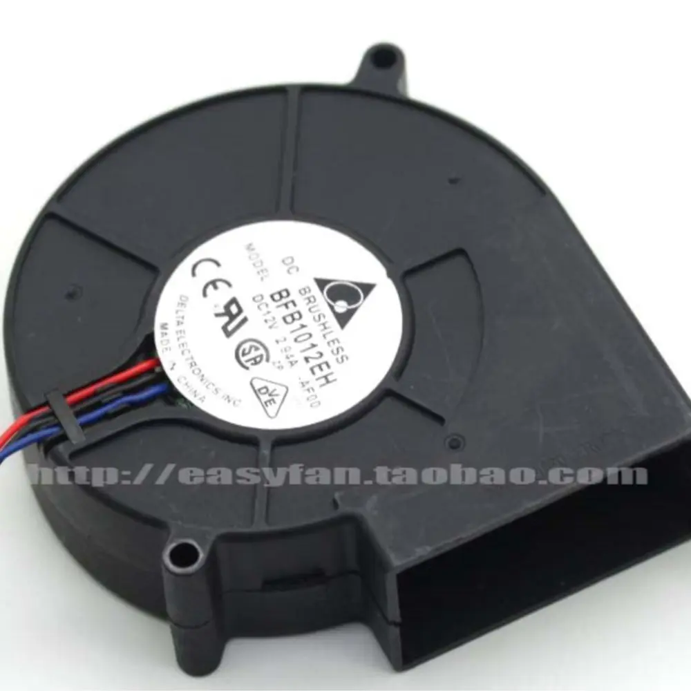 Delta BFB1012EH 97x94x33mm 12V 2.94A High-Speed Blower Fan, 46CFM, Centrifugal Turbine Server GPU Cooling Industrial Equipment