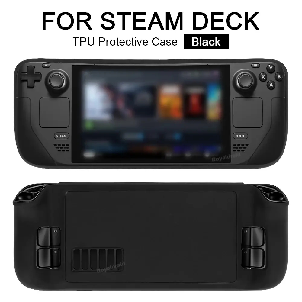 NEW 4 Colors For Steam Deck Game Console Soft Protective Shell for Steam Deck TPU Case Silicone Shockproof Anti-drop Back Cover