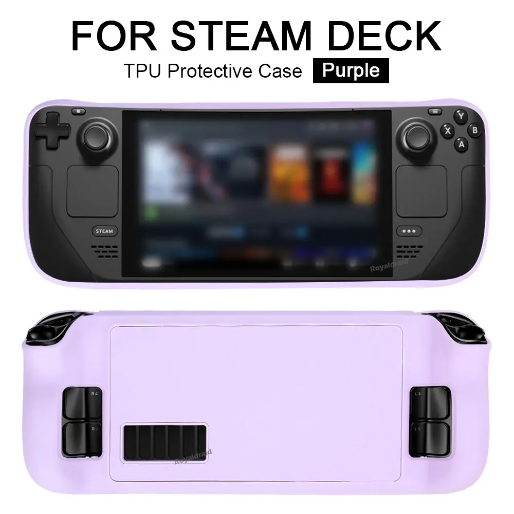 NEW 4 Colors For Steam Deck Game Console Soft Protective Shell for Steam Deck TPU Case Silicone Shockproof Anti-drop Back Cover