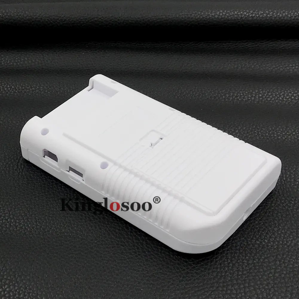 Full white shell case for Nintendo Gameboy GB DMG Classic Game Console housing cover w/ white glass lens buttons rubber pads