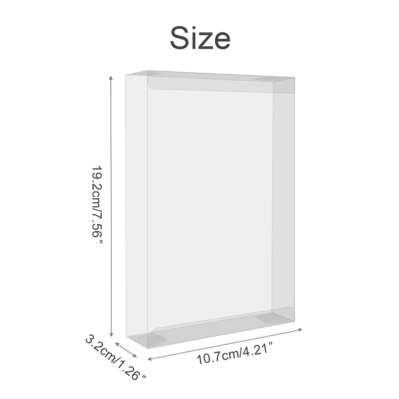 Clear transparent box for SFC JP version Game Card Box Display storage PET protective Box