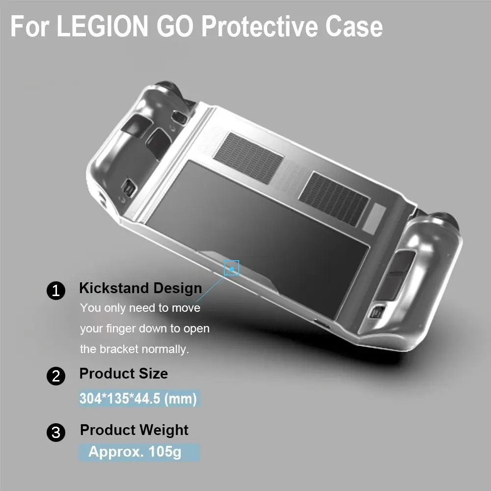For Lenovo Legion Go Protective Case TPU Shockproof Back Cover Handheld Console Shell Game Accessories