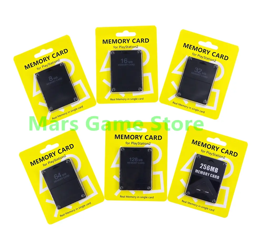 1PC For PS2 Memory Card Expansion 8MB 16MB 32MB 64MB 128MB 256MB Memory Card For PlayStation2 Store the Game Progress Save Game