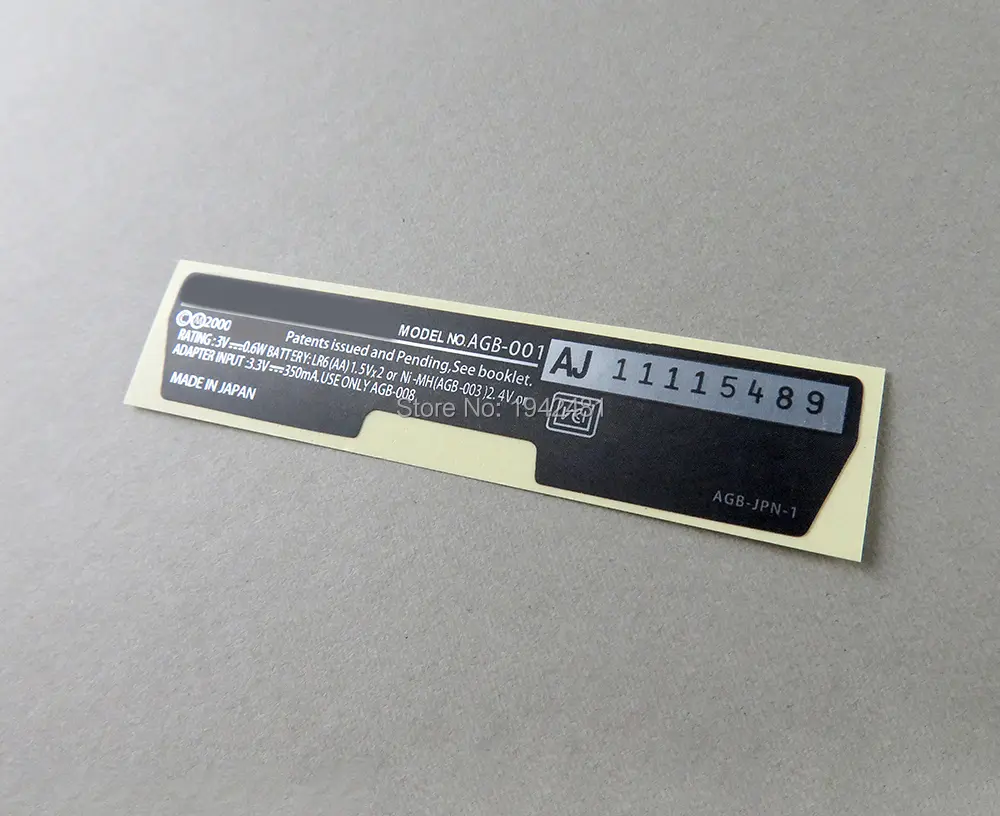 5PCS For Game boy Label Sticker For GameBoy GBA GBC GBP GBA SP Console Back Tag