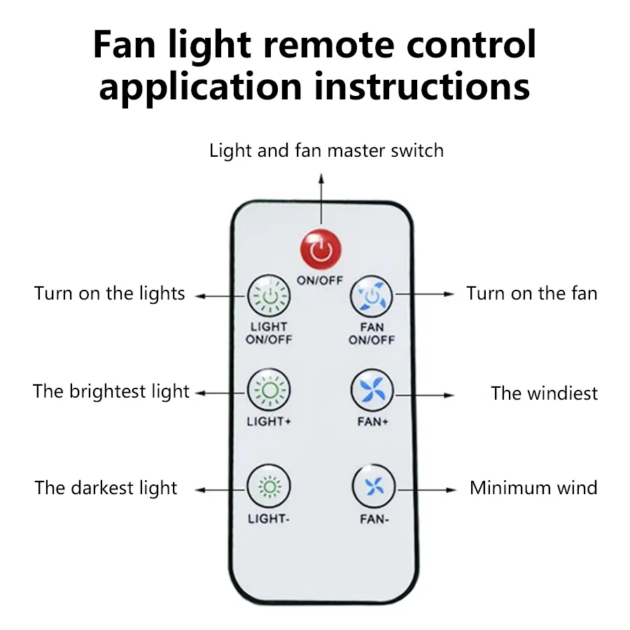 E27 Ceiling Fan with Remote Control and 3-speed AC85-265V Lighting Converter Base for Bedroom and Living Room Lighting