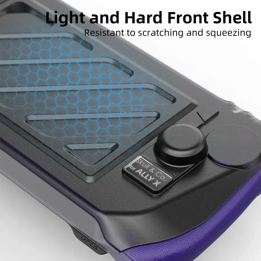 Skull & Co. Hard Shell Front Cover Portable Protective Case for ROG Ally X StandGrip GripCase Game Accessories
