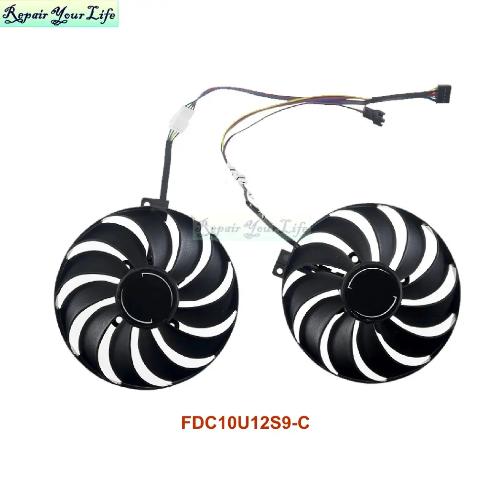 95MM Graphics Card Fan for ASUS DUAL RX5500XT RX5600 PC GPU Cooling Cooler T129215SU PLD10010S12HH FDC10U12S9-C DC12V 4Pin new
