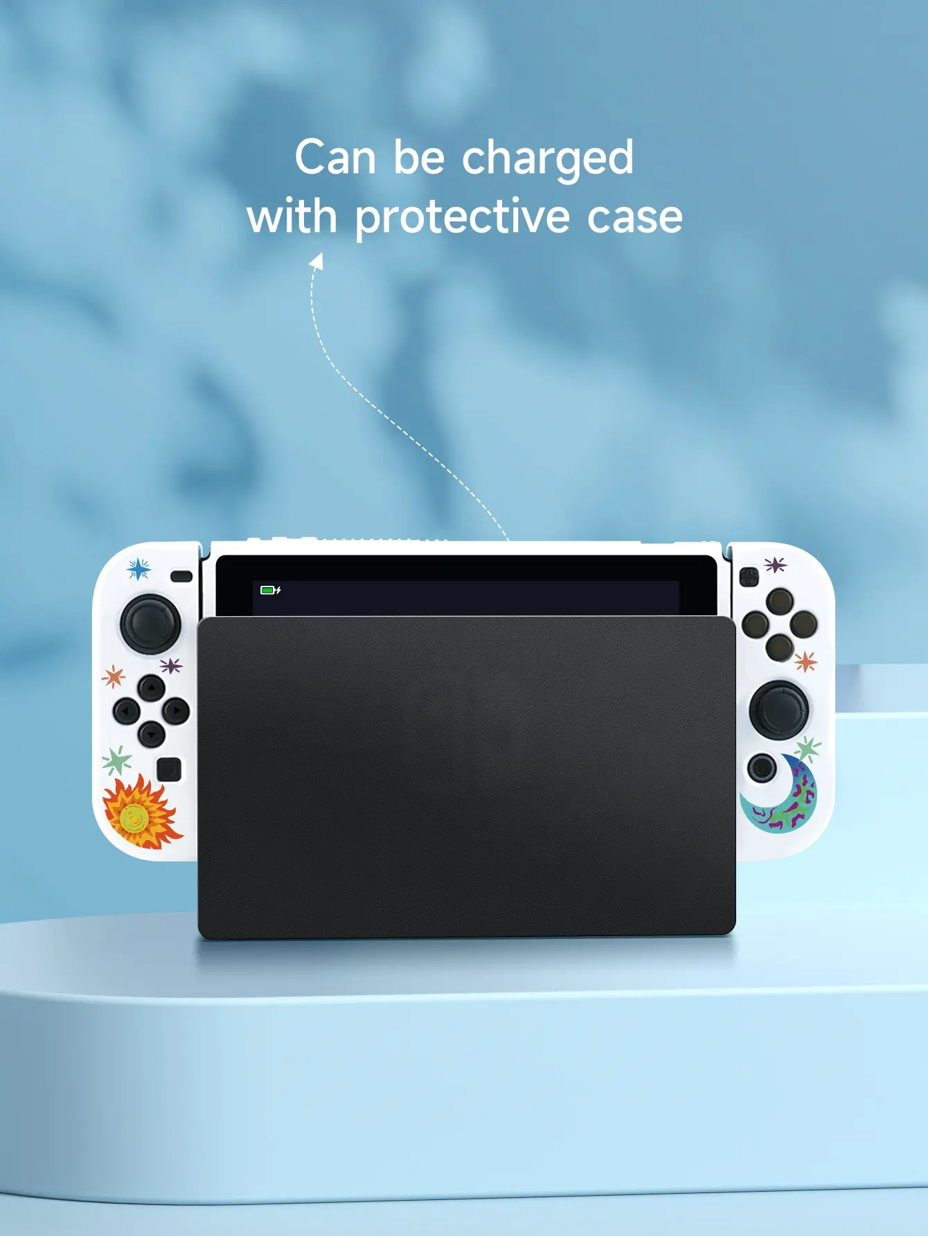 Galaxy Case for Nintendo Switch OLED, NS Game Accessories,Handheld Separable Shell for NS Joycon, Switch Cover