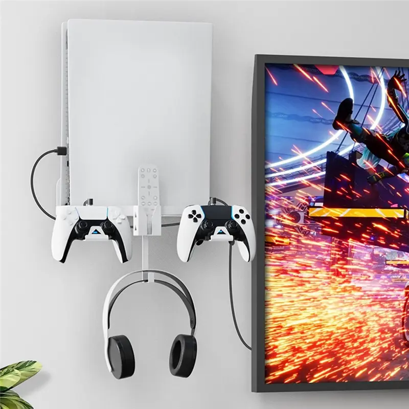 Game Console Wall Mount Bracket For PS5 Game Host Rack Space Saving Gamepad Storage Holder Stand For Playstation 5