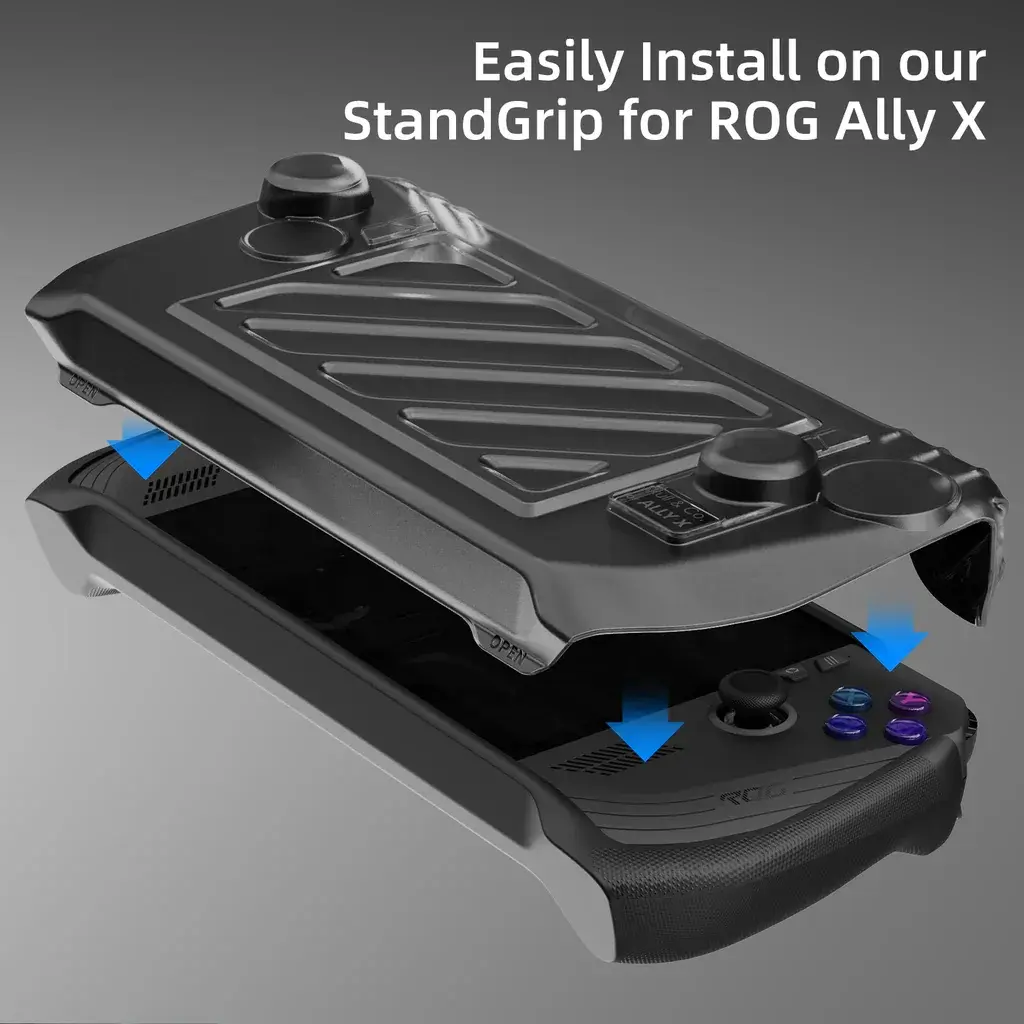 Skull & Co. Hard Shell Front Cover Bundle GripCase Portable Protective Case StandGrip for ROG Ally X Game Accessories
