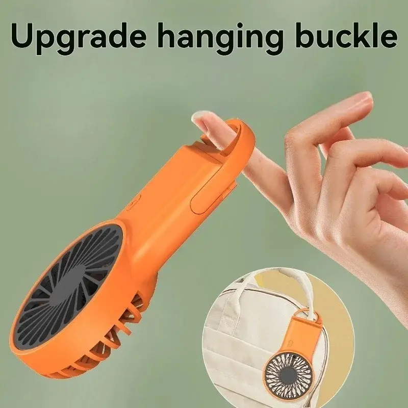 Xiaomi Mini Fan Foldable Handheld Desktop USB Rechargeable Cartoon Design With Hook For Mountaineering Outdoor Home Office New