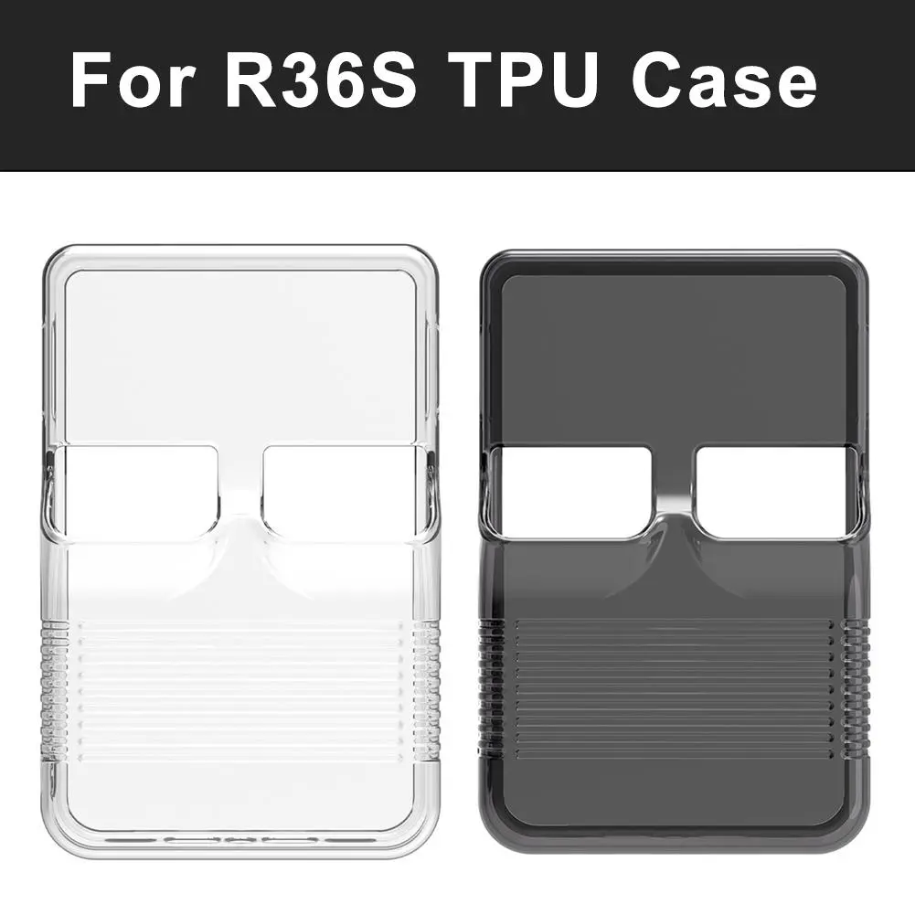 Transparent TPU Case For R36S Handheld Game Console Protective Cover Anti-Scratch Anti-fall Storage Box