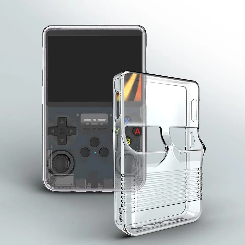 Transparent TPU Case For R36S Handheld Game Console Protective Cover Anti-Scratch Anti-fall Storage Box