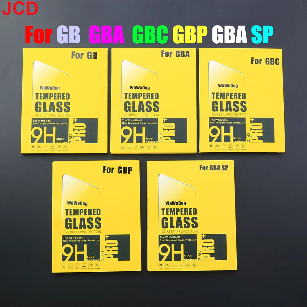 JCD 1pcs Protective film Anti Scratch Tempered Glass protector For Gameboy GB GBA GBC GBP GBA SP Game Console Screen Protector