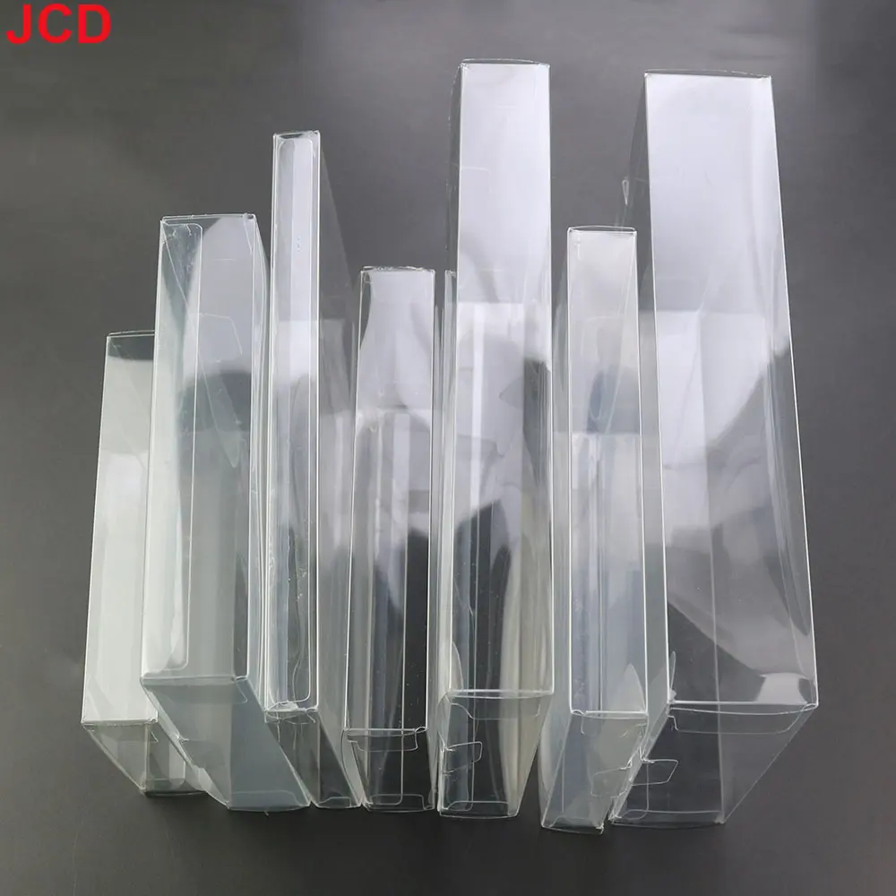 JCD 1pcs Clear Transparent Game Cartridge Box Case CIB Games Plastic PET Protector for N64 NES SNES for GB GBA GBC NGPC Switch