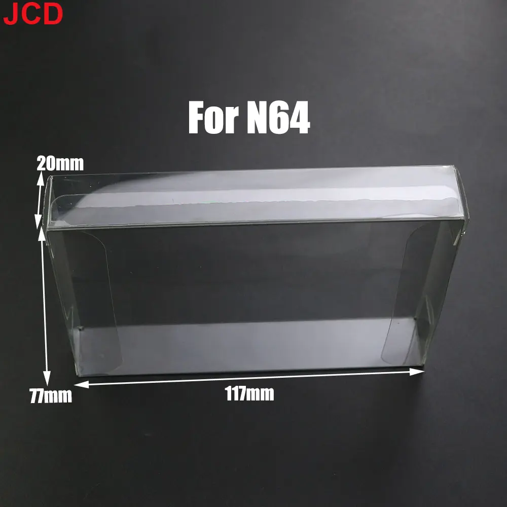 JCD 1pcs Clear Transparent Game Cartridge Box Case CIB Games Plastic PET Protector for N64 NES SNES for GB GBA GBC NGPC Switch