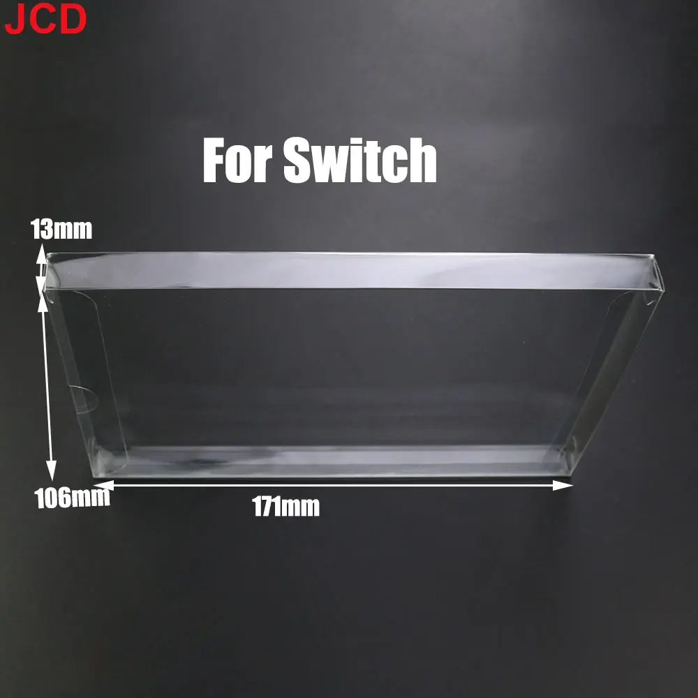 JCD 1pcs Clear Transparent Game Cartridge Box Case CIB Games Plastic PET Protector for N64 NES SNES for GB GBA GBC NGPC Switch