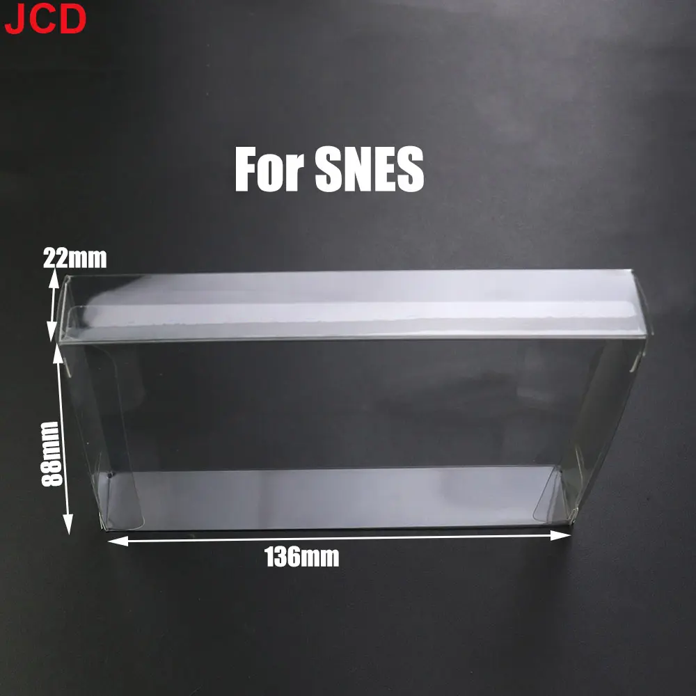 JCD 1pcs Clear Transparent Game Cartridge Box Case CIB Games Plastic PET Protector for N64 NES SNES for GB GBA GBC NGPC Switch