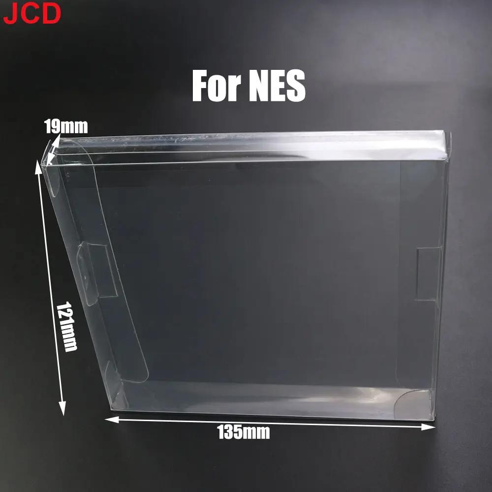 JCD 1pcs Clear Transparent Game Cartridge Box Case CIB Games Plastic PET Protector for N64 NES SNES for GB GBA GBC NGPC Switch
