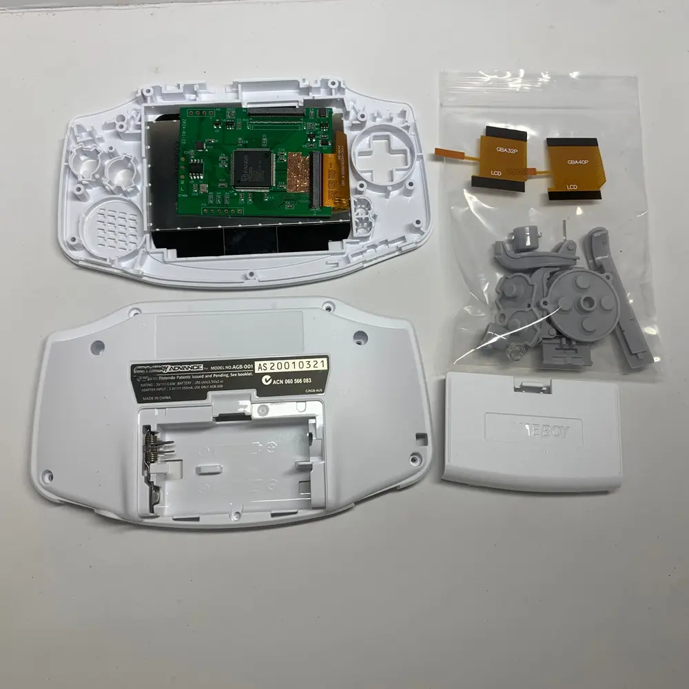 GBA IPS screen installation completed/LED perfectly centered for NINTENDO GAME BOY ADVANCE