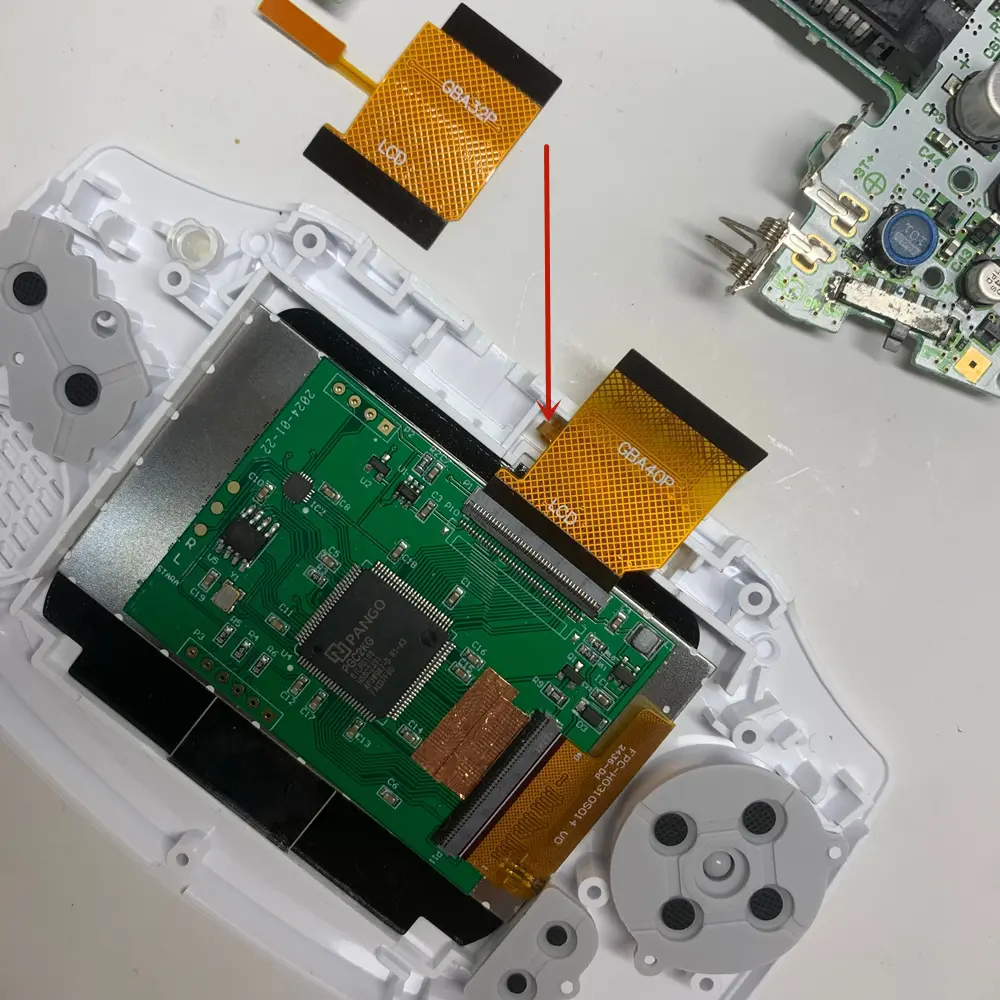 GBA IPS screen installation completed/LED perfectly centered for NINTENDO GAME BOY ADVANCE