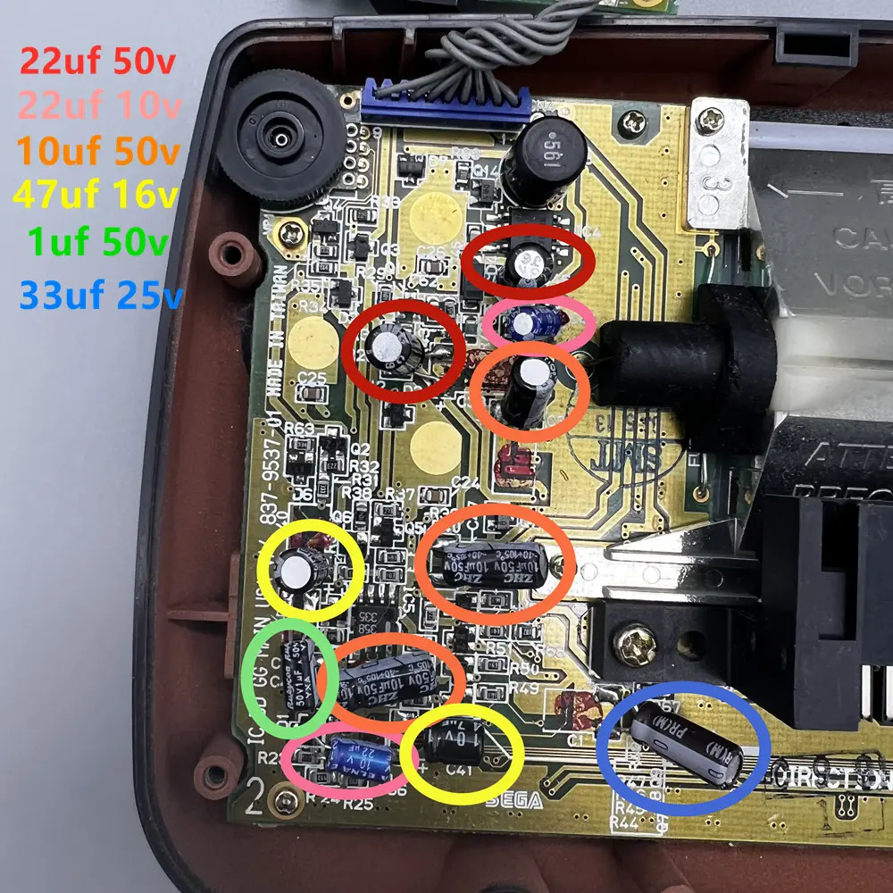 The capacitor for GameGear GG