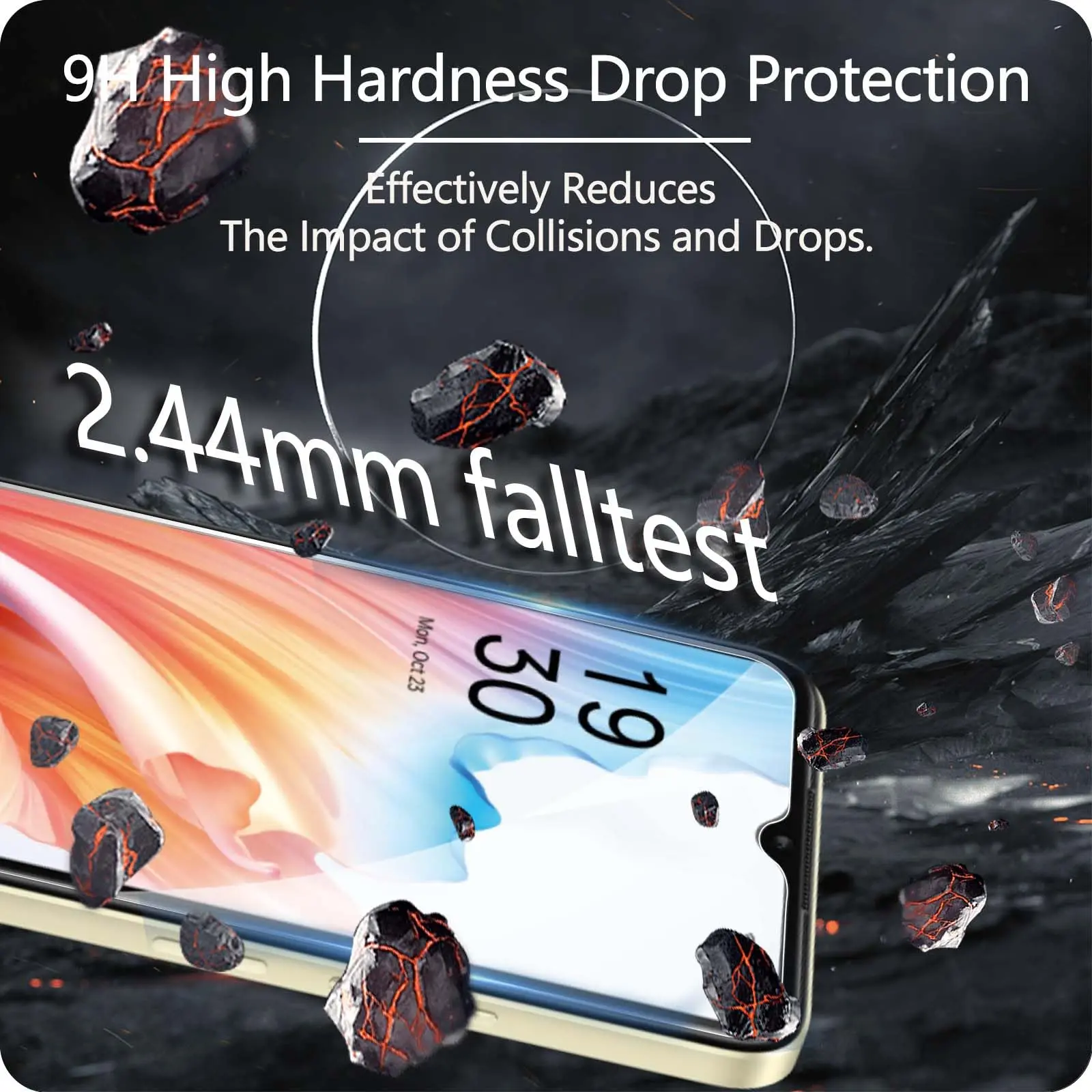 For OPPO A18 Screen Protector 4G Tempered Glass HD Crystal Clear 9H High Aluminum Transparent  Case Friendly