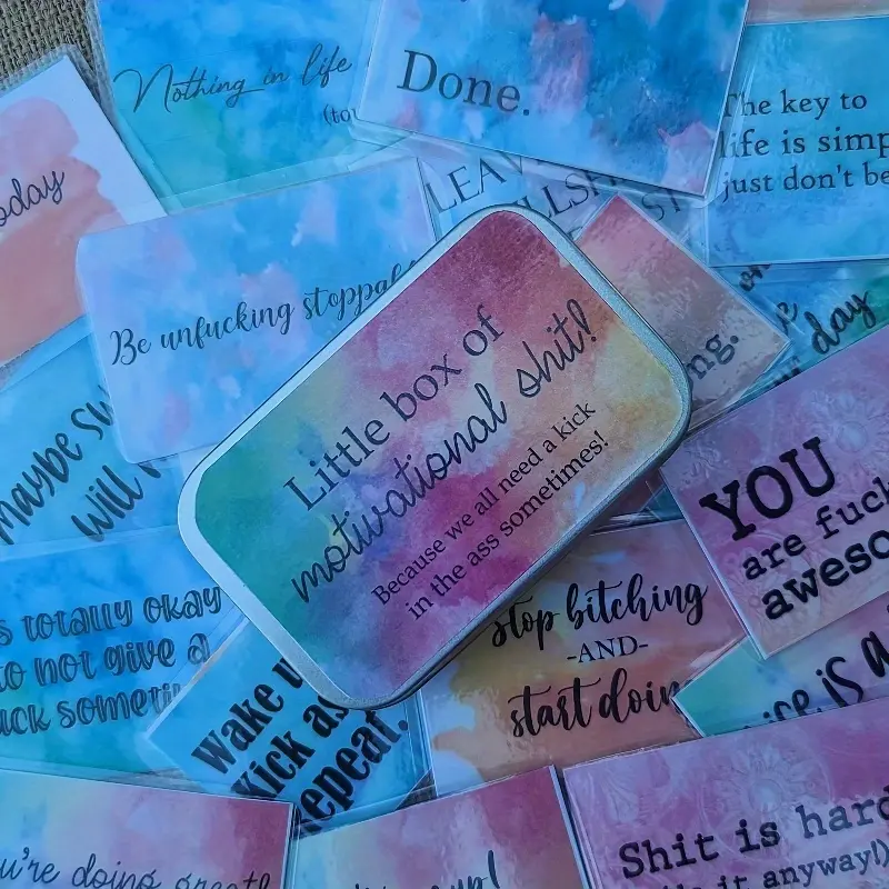 20Zhang/Box Inspirational Quotations Interesting Positive Encouragement Card，Small Business Supplies，Thank You，Birthday Gift，Unu