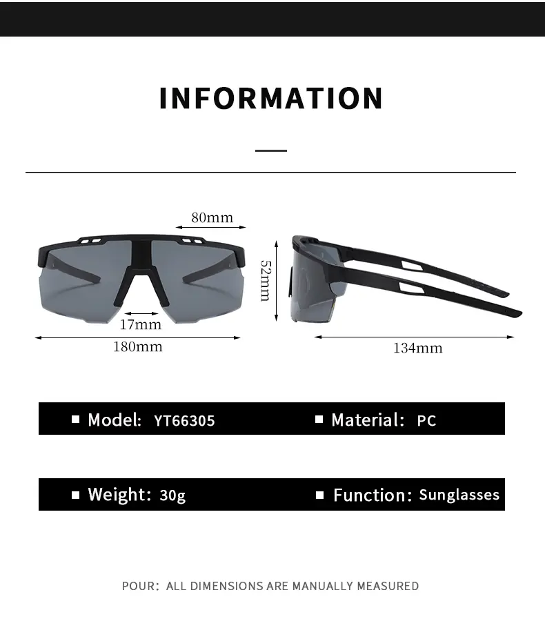 New Cycling Sunglasses For Men And Women, Windproof And Sand Resistant Goggles, Outdoor Hiking And Uv Resistant Sunglasses 66305