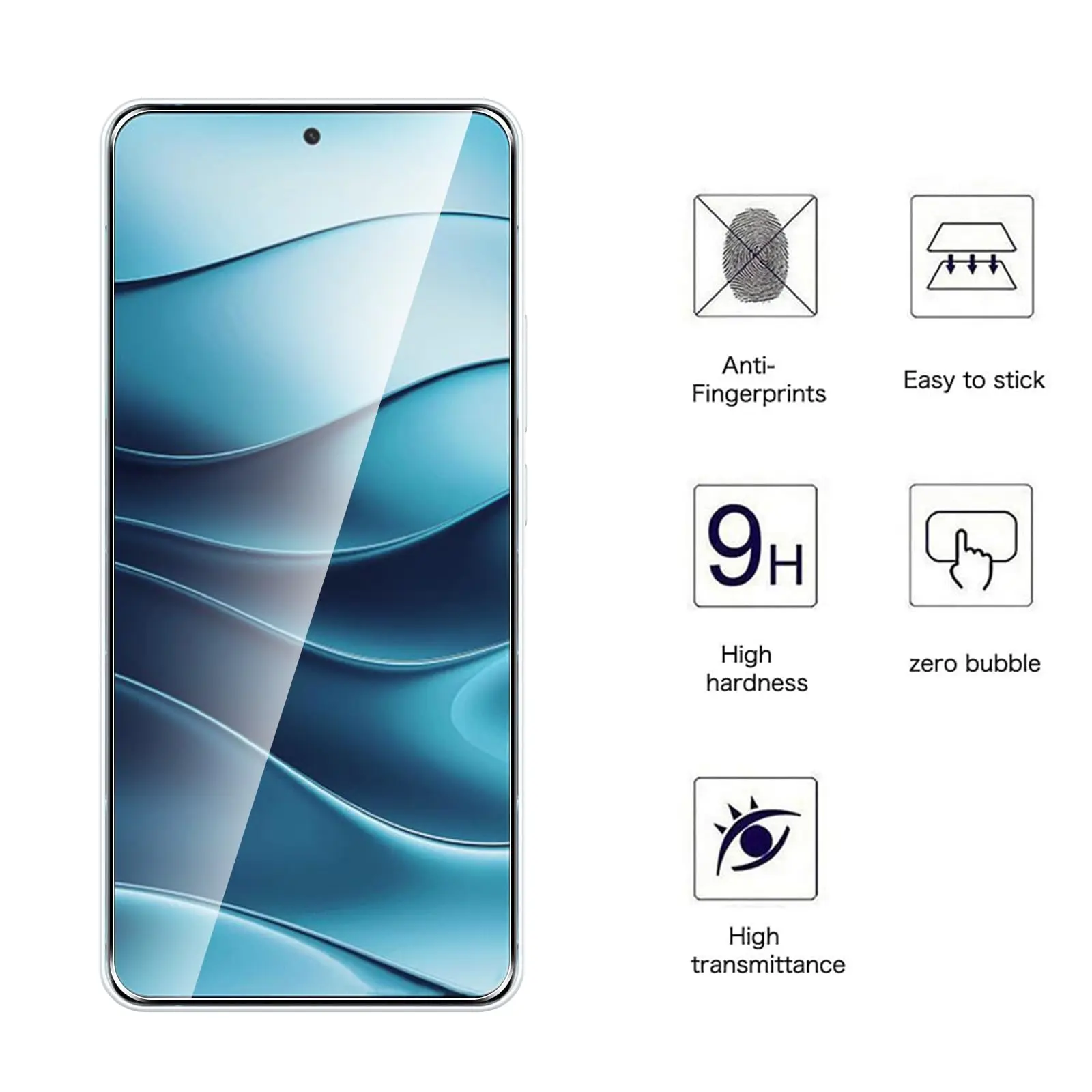 Screen Protector For Redmi Note 14 6.67 inch Xiaomi, Tempered Glass HD Crystal  9H Anti Scratch Case Friendly High Aluminum