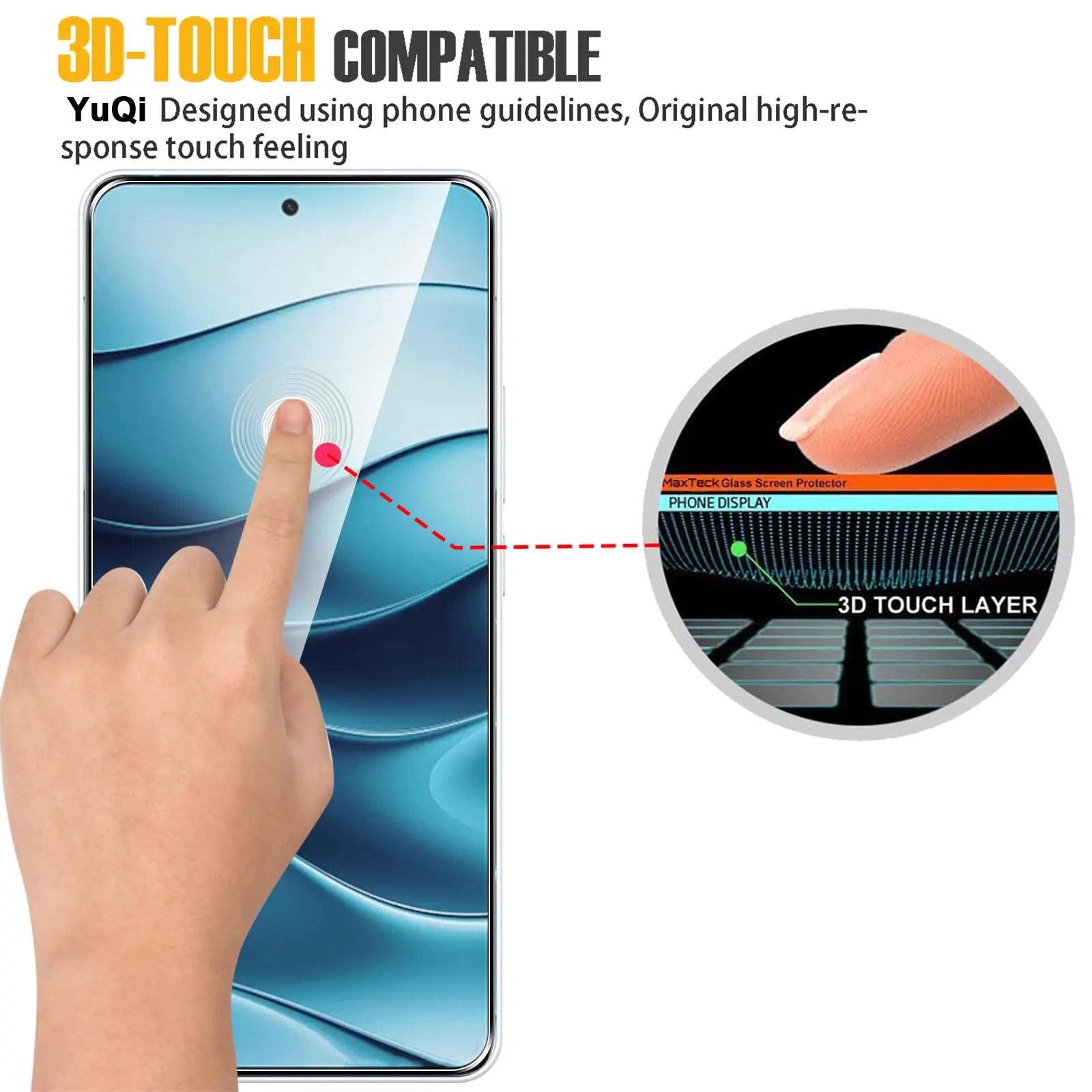 Screen Protector For Redmi Note 14 6.67 inch Xiaomi, Tempered Glass HD Crystal  9H Anti Scratch Case Friendly High Aluminum
