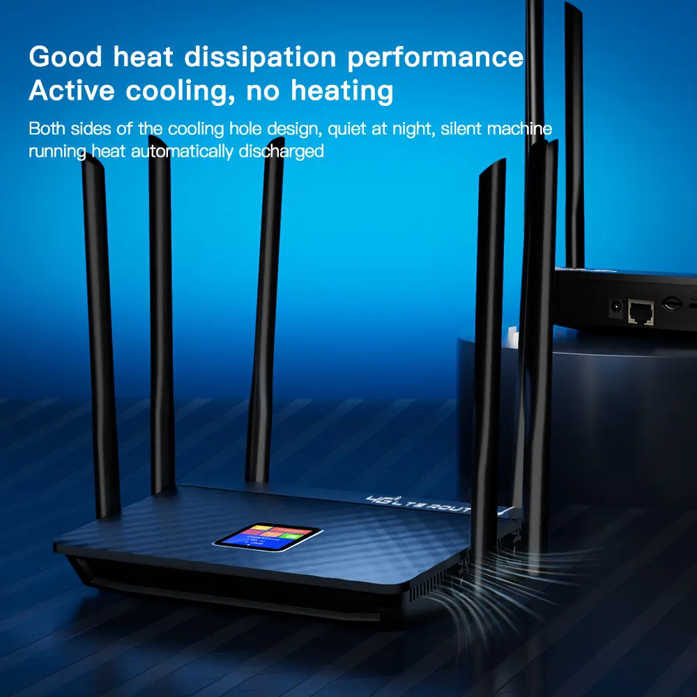 KuWFi 6-Antenna 4G LTE Router｜300Mbps High-Speed + WAN/LAN Ports｜CPE for Home/Office｜Stable Signal Rivals Huawei