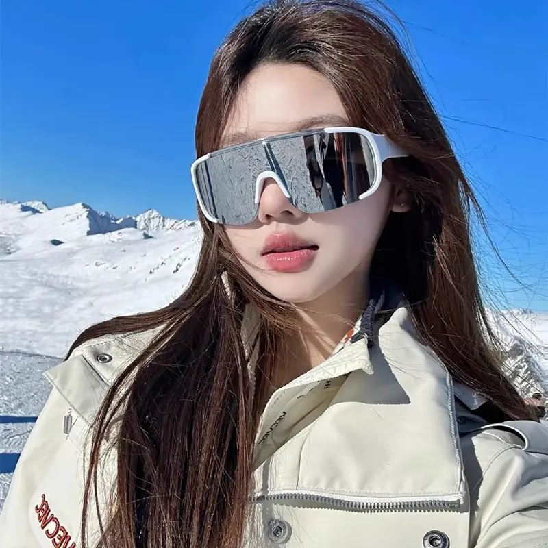 New Large Frame Sunglasses, Riding Windproof Glasses, Mountaineering Running Colorful Trendy Eye Protection Sunglasses 66307
