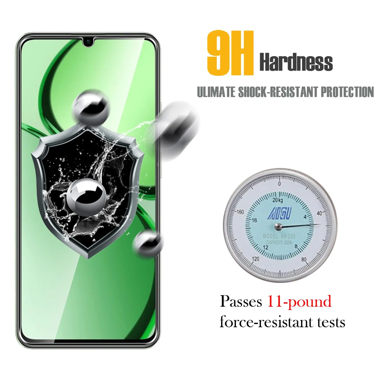 Screen Protector For Realme C63 OPPO, Tempered Glass HD Crystal  9H Anti Scratch Case Friendly High Aluminum