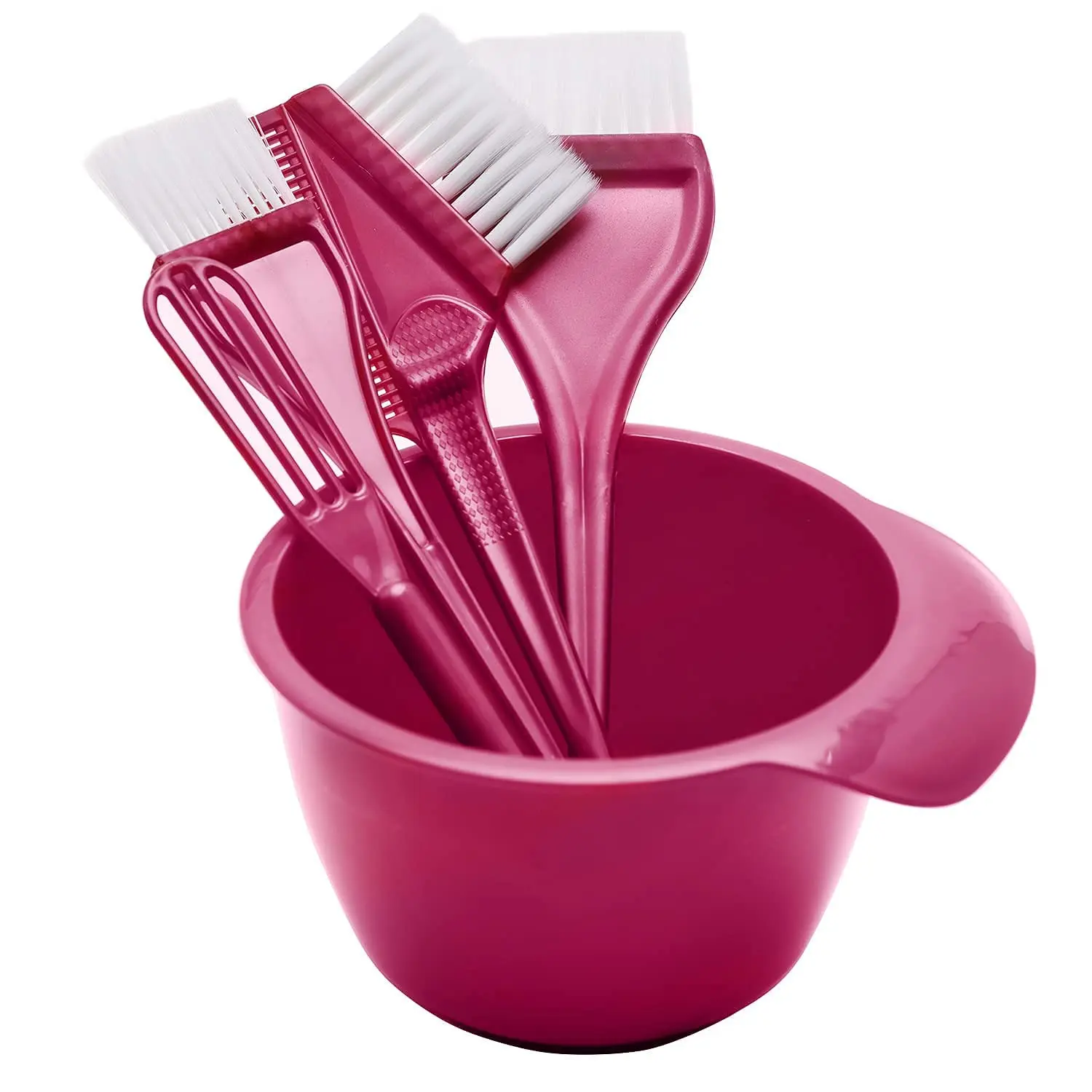Premium Salon Hair Dye Kit 5PCS Hair Coloring Brush and Bowl Set DIY Hair Dyeing Bleach Barber Hair Color Applicator Tools